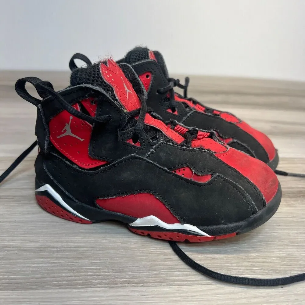 Nike Air Jordan True Flight Bred Black Red CU4936-001 Toddler Size‎ 9C